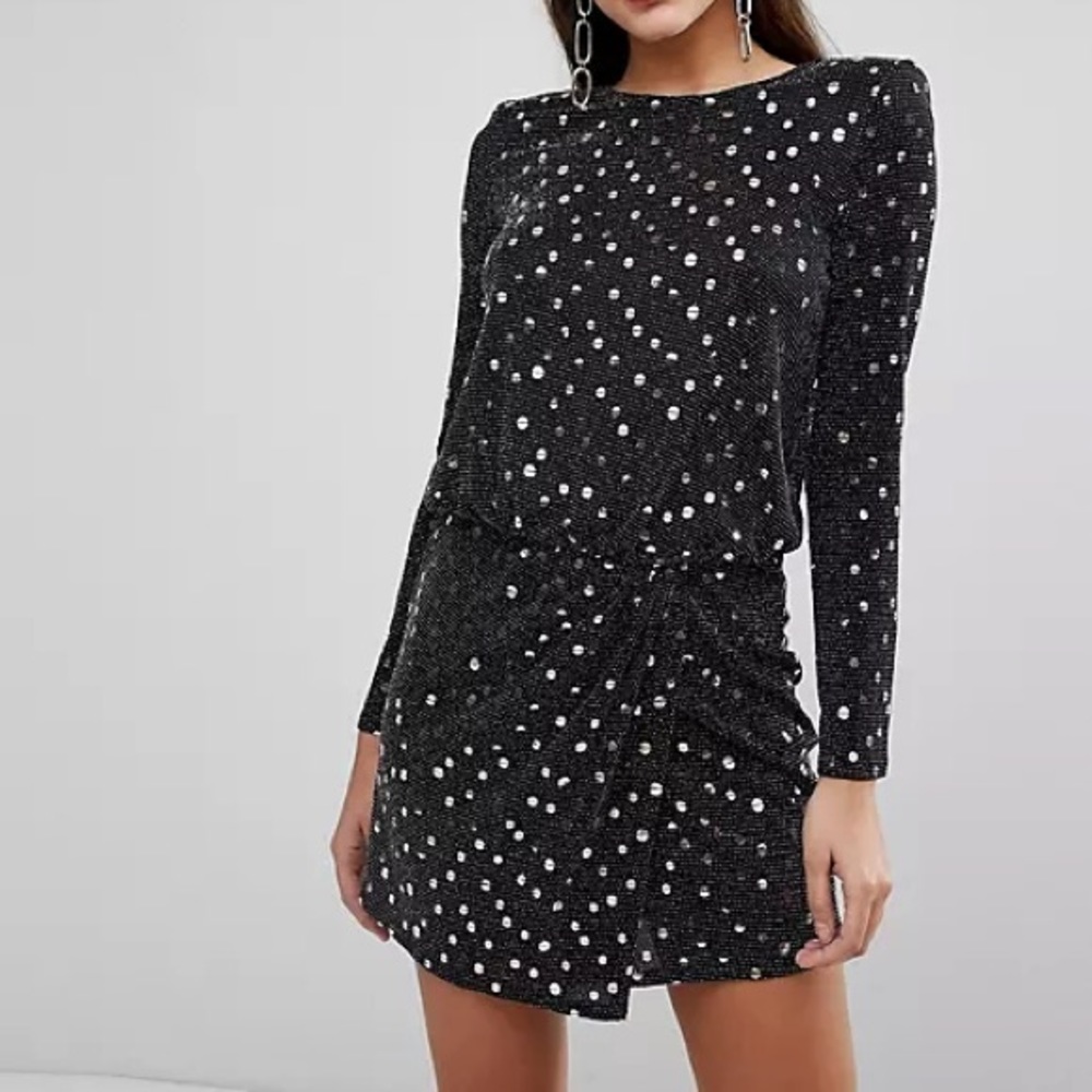 Flounce London sparkly mini dress